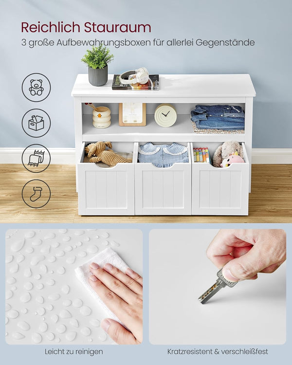 Kids Toy Storage Cabinet with Wheels