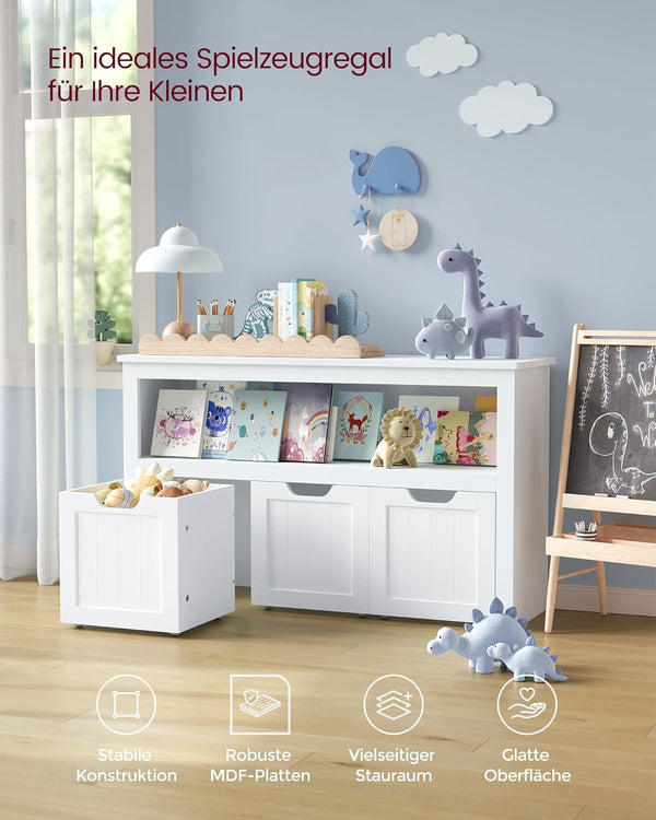 Kids Toy Storage Cabinet with Wheels