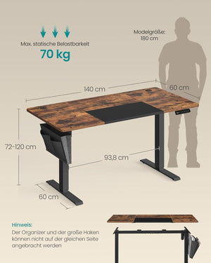 Electric Standing Desk – Adjustable Height with Memory Function - Karrari