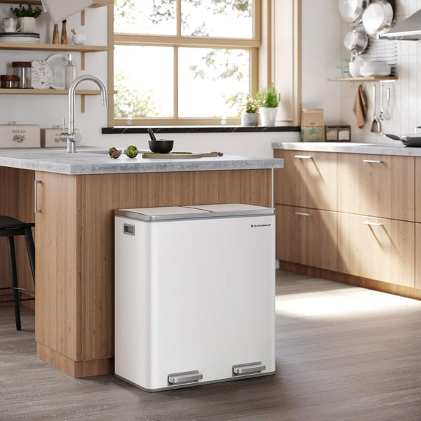 Double Compartment Rubbish Bin 2×30L (Pedal) - Karrari