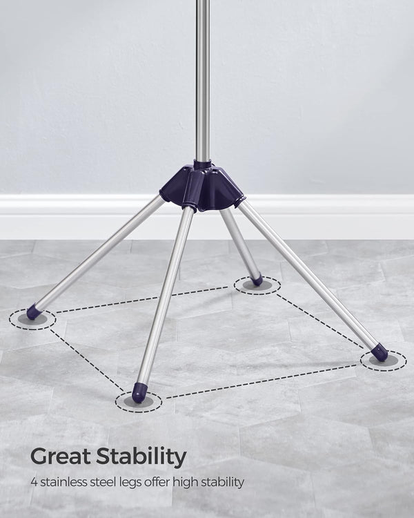 Clothes Airer with 3 Rotatable Arms – Stainless Steel - Karrari