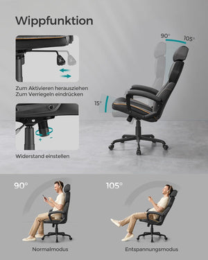 Office & Gaming Chair – Adjustable, Padded, Comfortable - Karrari