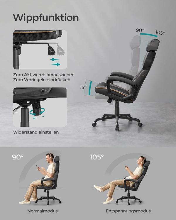 Office & Gaming Chair – Adjustable, Padded, Comfortable - Karrari