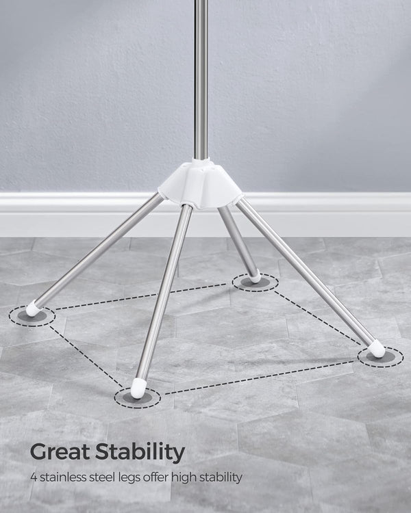 Clothes Airer with 3 Rotatable Arms – Stainless Steel - Karrari