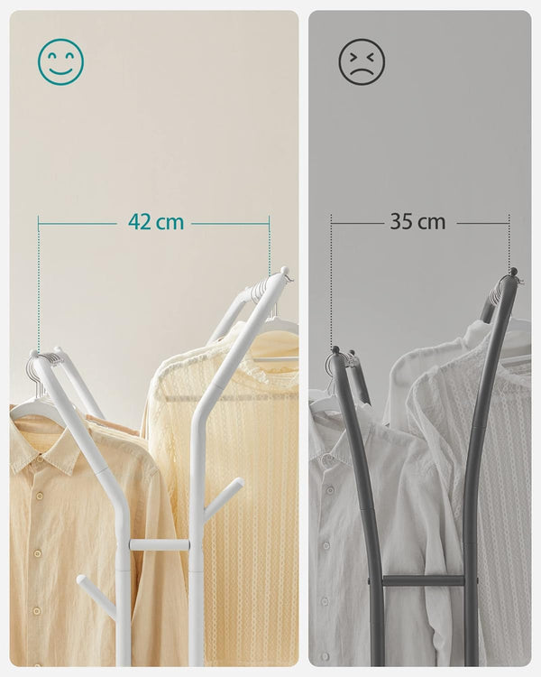 Rolling Clothes Rail with Shelf – Heavy-Duty Frame - Karrari