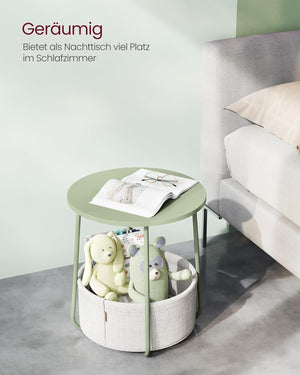 Side Table with Fabric Basket - Karrari