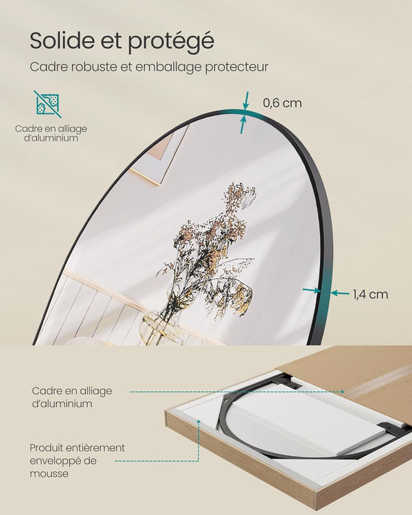 Full Length Floor Mirror with Stand (50x160cm)