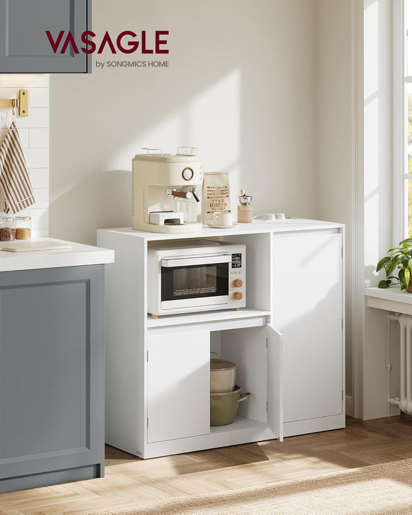 Kitchen Sideboard Cabinet with Microwave Shelf & Adjustable Storage - Karrari