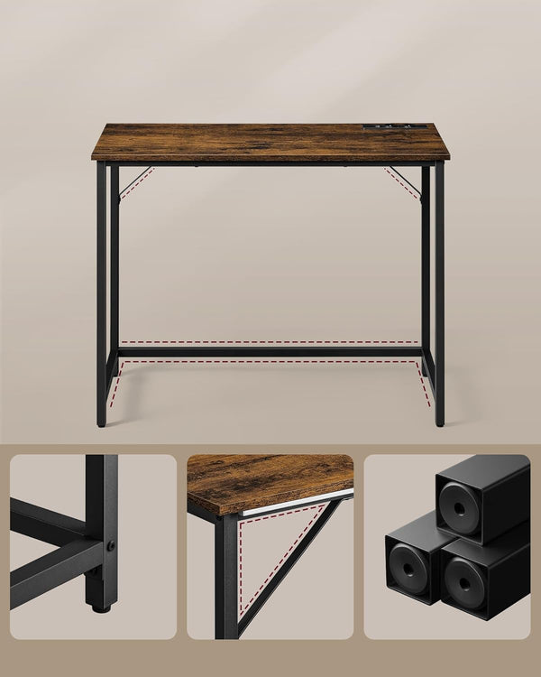 Gaming Desk with LED Lighting & Power Strip - Karrari