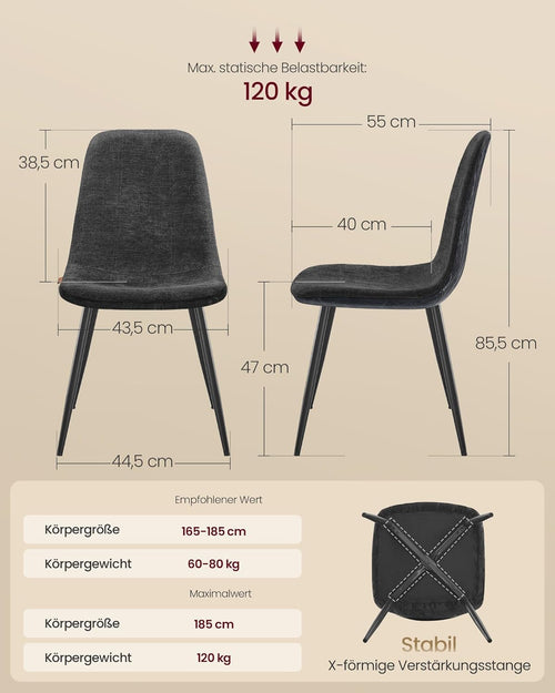 Dining Chairs, Glacier-Inspired Design (Set of 2) - Karrari