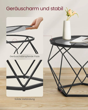 2-Piece Round Coffee Tables with Removable Tops