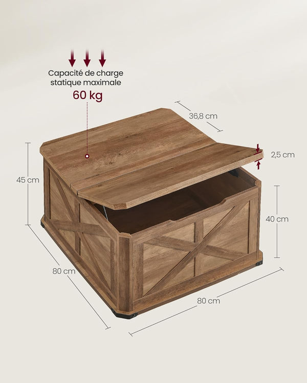 Square Coffee Table with Lids - Karrari