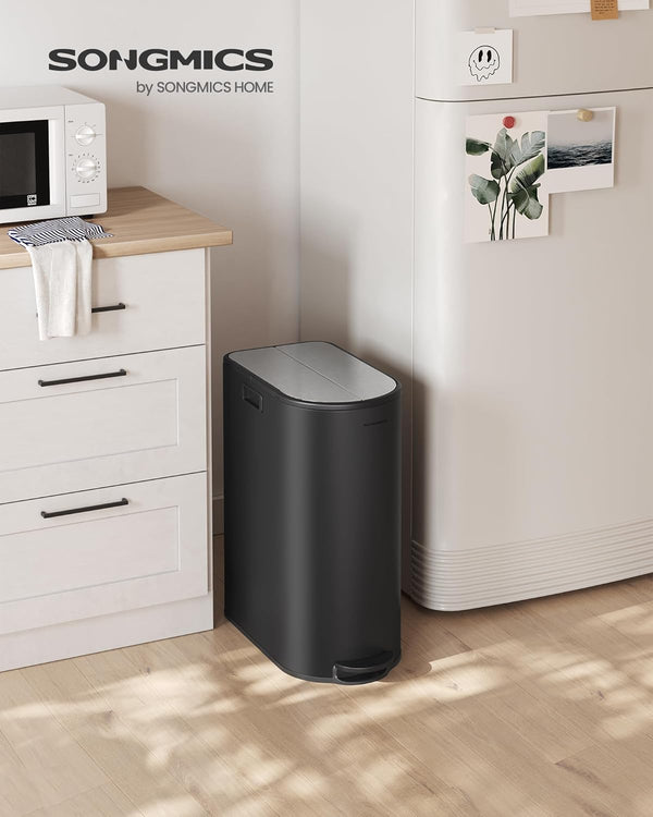 Slim Double Kitchen Bin – 30L + 20L Compartments