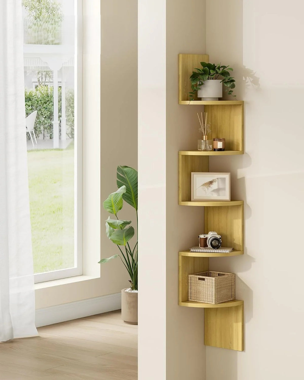 5-Tier Corner Floating Shelf - Karrari
