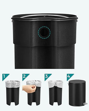 3L Bathroom Trash Can with Lid – Soft Close - Karrari