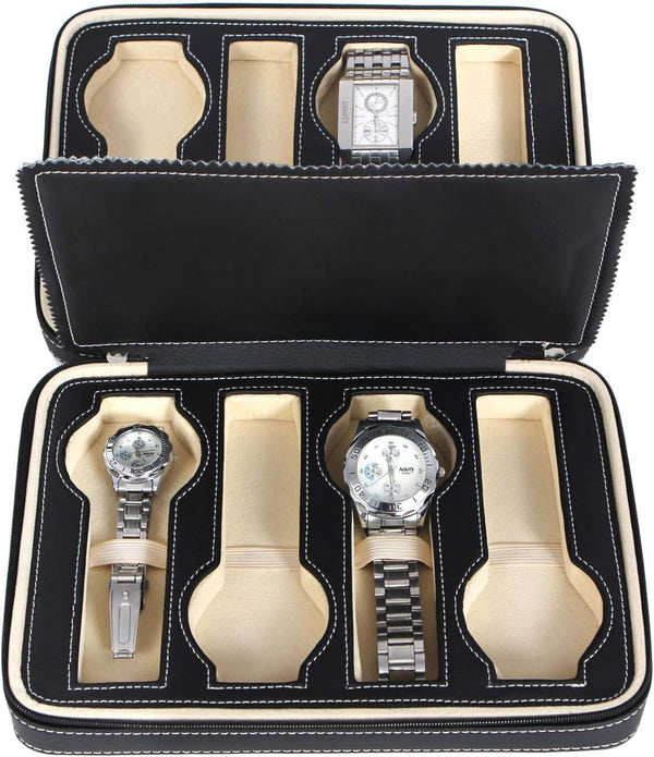 Portable Zippered Watch Case for 8 Watches - Karrari