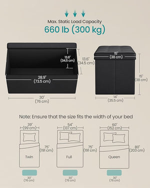 Folding Storage Ottoman Bench - Karrari