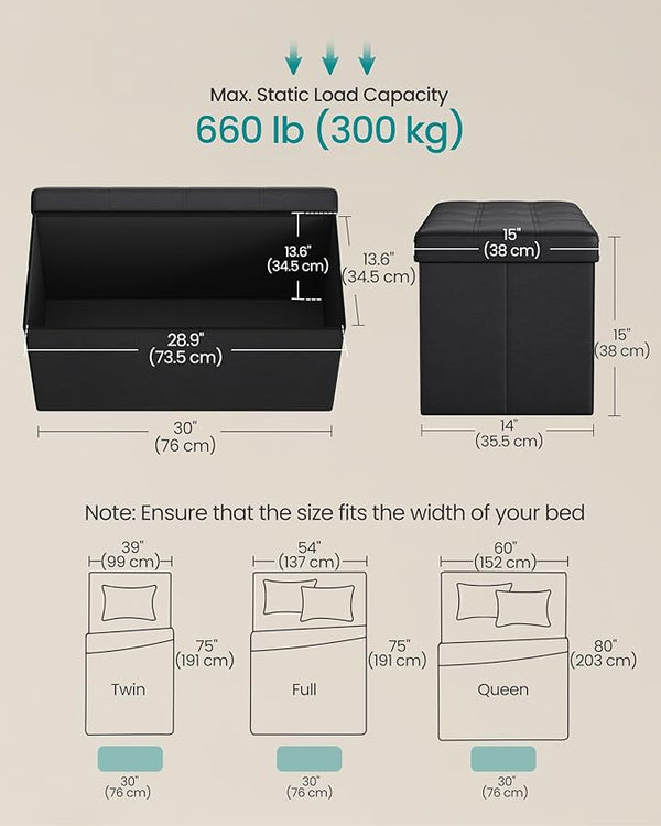 Folding Storage Ottoman Bench - Karrari