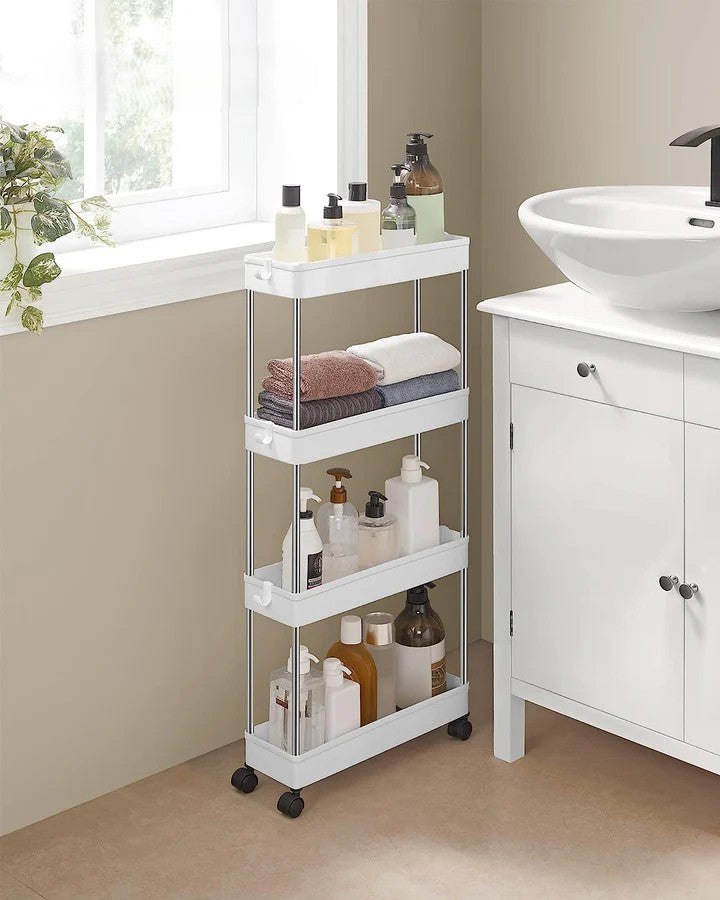 4-Tier Cloud White Storage Trolley - Karrari