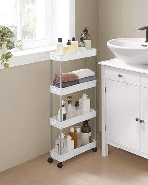 4-Tier Cloud White Storage Trolley - Karrari