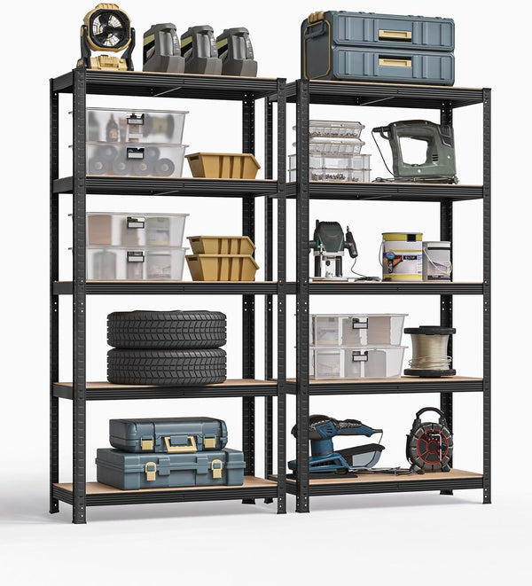 5-Tier Heavy-Duty Steel Storage Rack (40x90x180cm)