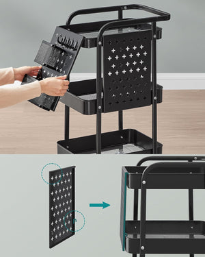 3-Tier Metal Kitchen Trolley - Karrari