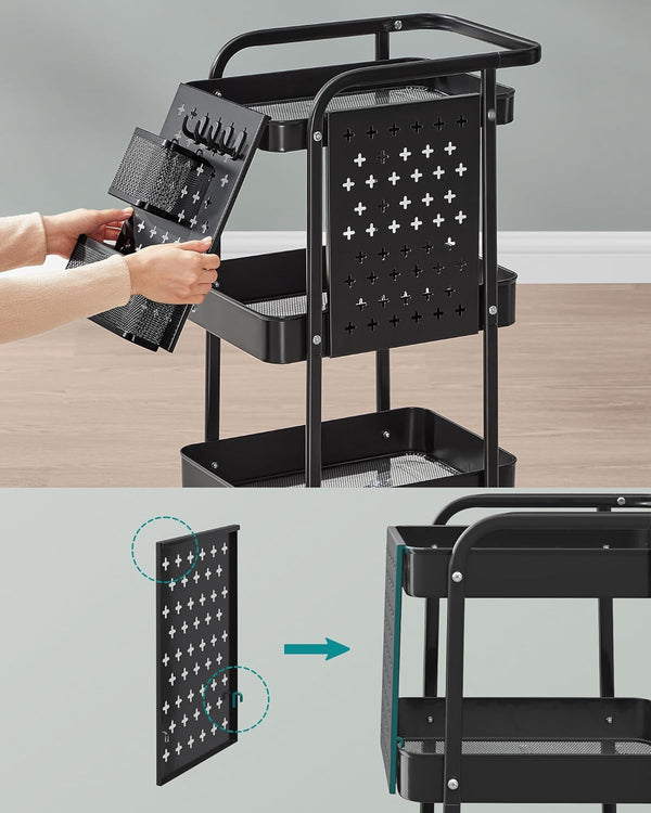 3-Tier Metal Kitchen Trolley - Karrari