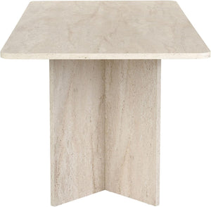 Elegant Dining Table - Travertine Color