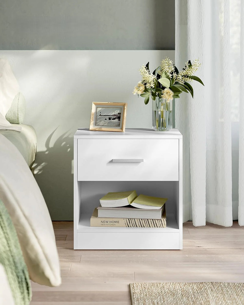 Bedside Table with Drawer & Shelf - Karrari