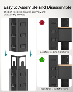 5-Tier Garage Shelving Unit - Steel, Boltless & Durable (30x75x150cm)