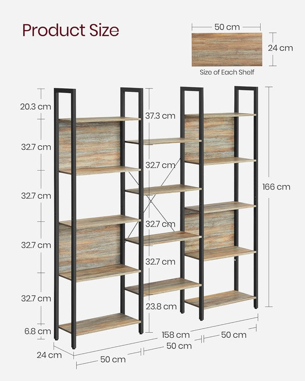 14-Tier Living Room & Office Bookcase - Karrari