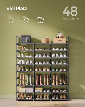 Adjustable 8-Tier Shoe Rack (Holds up to 48 Pairs) - Karrari