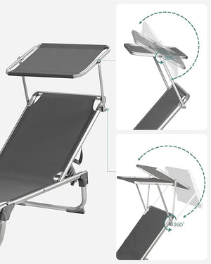 Outdoor Sun Lounger – Adjustable & Portable - Karrari