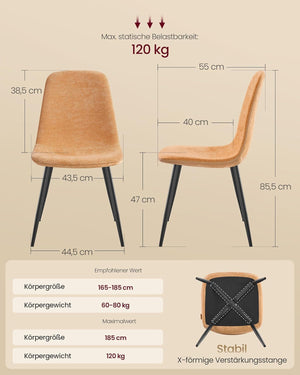 Dining Chairs, Glacier-Inspired Design (Set of 2) - Karrari