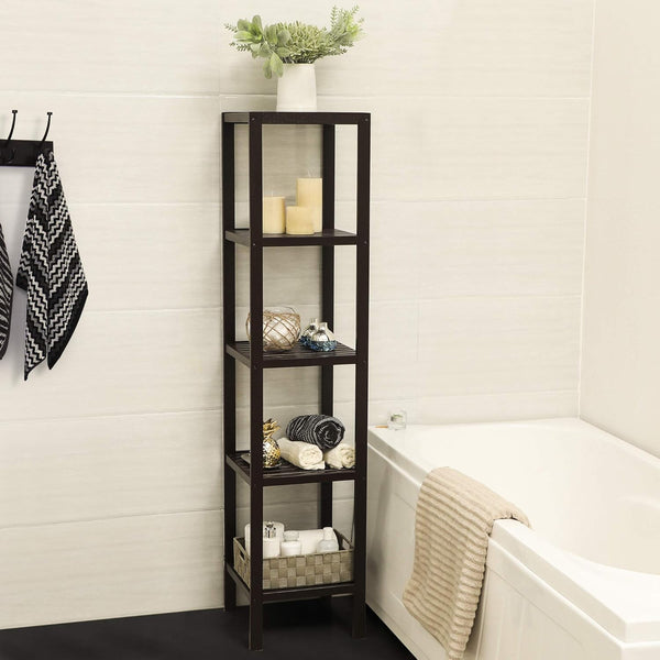5-Tier Bamboo Bathroom & Storage Shelf