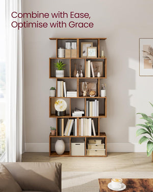 6-Tier Storage Shelf – Bookcase & Room Divider