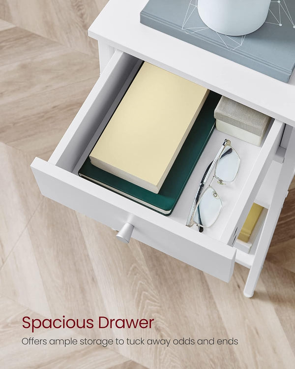 Bedside Table - Drawer & Adjustable Shelf - Karrari