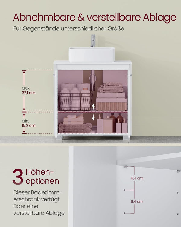Under Sink Bathroom Cabinet with 2 Doors - Karrari