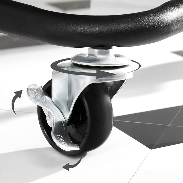 3-Tier Rolling Metal Trolley with Handles