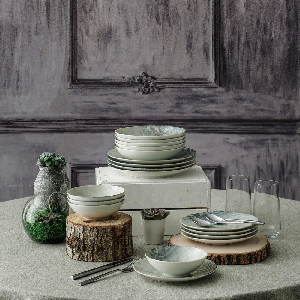 Elegant 24-Piece Dinner Set, 100% Porcelain