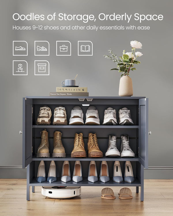 3-Tier Shoe Cabinet with Adjustable Shelf - Karrari