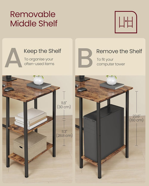 L-Shaped Corner Gaming Desk with Storage Shelves