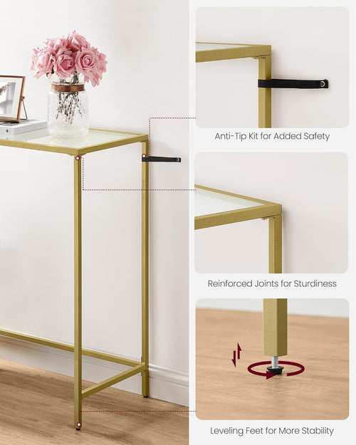 Metal Frame Console Table