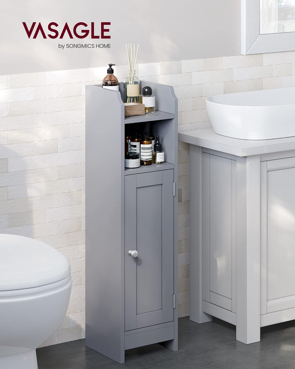 Slim Bathroom Storage Cabinet - Karrari