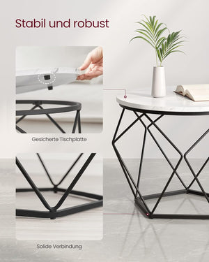 2-Piece Round Coffee Tables with Removable Tops - Karrari