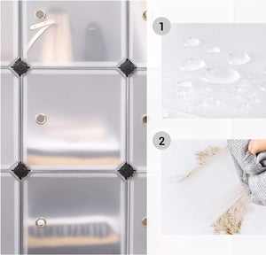 12-Cube Plastic Shoe Organizer with Doors - Karrari