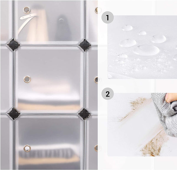 12-Cube Plastic Shoe Organizer with Doors - Karrari
