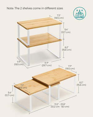 Set of 4 Stackable Kitchen Cupboard Organizers