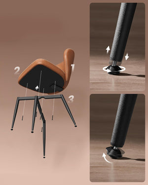 Mid-Century Faux Leather Dining Chairs (set of 2) - Karrari