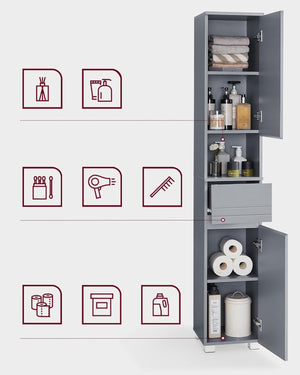 Tall Bathroom Cabinet with Drawer